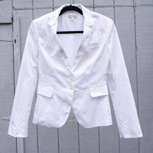 Express White Blazer 6 Cotton Single Breasted Y2K